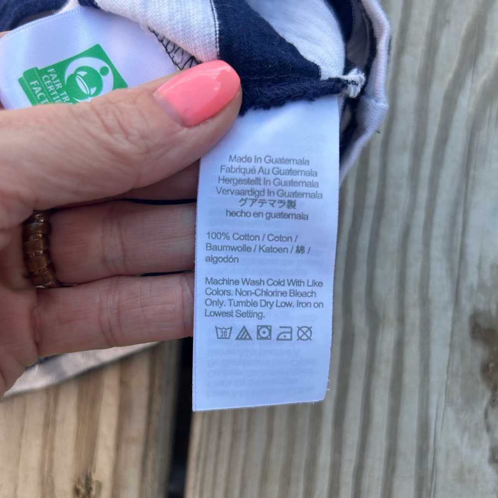 J Crew Navy White Striped‎ Tie Waist T-Shirt Dress in 100% Cotton | Sz L Classic - Picture 7 of 16